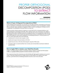 PROPER ORTHOGONAL DECOMPOSITION (POD) TO EXTRACT FLOW INFORMATION APPLICATION NOTE (US)