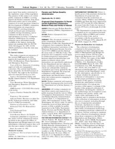 [removed]Federal Register / Vol. 60, No[removed]Monday, November 27, [removed]Notices upon input from parties interested in the regulatory scope of that regulation.