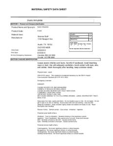 MATERIAL SAFETY DATA SHEET  Acetic Anhydride SECTION 1 . Product and Company Idenfication  Product Name and Synonym: