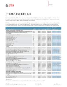 Dow Jones & Company / Stock market / Alerian / Exchange-traded note / Dow Jones Indexes / NYSE Euronext / Commodity price index / Wells Fargo / Master limited partnership / Financial economics / Investment / Finance