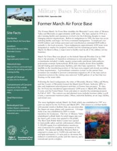 Military Bases Revitalization SUCCESS STORY, September 2006 Before  Site Facts