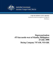 ATSB TRANSPORT SAFETY REPORT Aviation Occurrence Investigation AO[removed]Preliminary