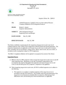 U.S. Department of Housing and Urban Development 550 12th, SW Suite 100 Washington, D.COFFICE OF PUBLIC AND INDIAN HOUSING