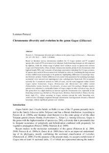 Lorenzo Peruzzi Chromosome diversity and evolution in the genus Gagea (Liliaceae)