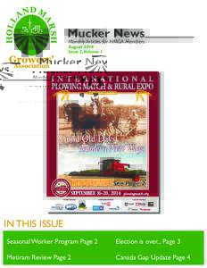 Mucker News Monthly Articles for HMGA Members August 2014 Issue 2, Volume 1