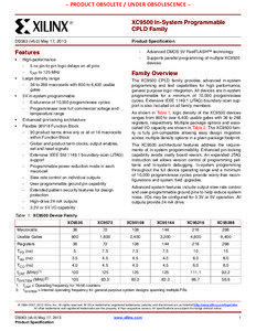 Xilinx DS063: XC9500 In-System Programmable CPLD Family Data Sheet