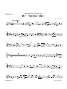 Sheet Music from www.mfiles.co.uk  Clarinet in Bb The Trout (Die Forelle) #### 2