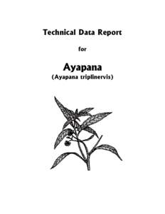 Technical Data Report for