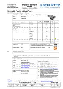 Rewireable Plug Product Content Sheet