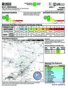 Earthquake / Little Rock – North Little Rock – Pine Bluff combined statistical area / Special weather statement / Geography of the United States / Arkansas / Mercalli intensity scale