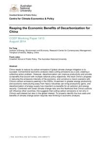 Environmental economics / Climate change mitigation / Low-carbon economy / Economics of global warming / Carbon tax / Emissions trading / Emission intensity / Greenhouse gas / Economics of climate change mitigation / Climate change policy / Environment / Climate change