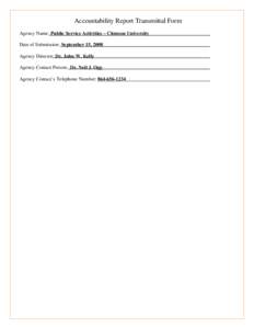 Accountability Report Transmittal Form