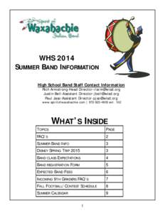Marching Band 2014 Info for 8th Grade.pub