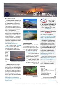 No. 1–Aprilems-message Europhotometeo‘12 Following the huge interest in the