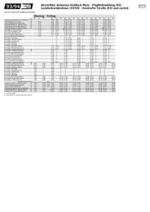 Bruck/Mur Koloman-Wallisch-Platz - Pöglhofsiedlung (93) Landeskrankenhaus[removed]Arndorfer Straße (93) und zurück[removed]Am[removed]und[removed]Verkehr wie Samstag  Montag - Freitag