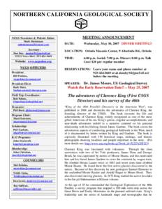 Structural geology / Clarence King / Geology / Geological Exploration of the Fortieth Parallel / Arnold Hague / Sierra Nevada / San Andreas Fault / Fault / Walker Lane