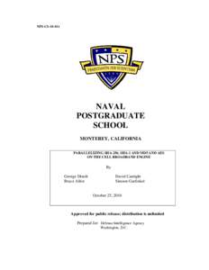 NPS-CS[removed]NAVAL POSTGRADUATE SCHOOL MONTEREY, CALIFORNIA