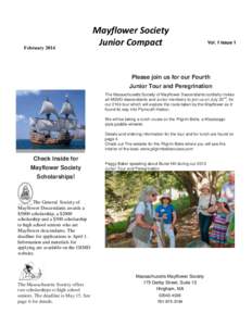 February[removed]Mayflower Society Junior Compact  Vol. 1 Issue 1