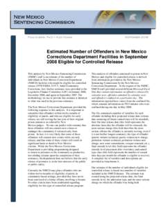 New Mexico Sentencing Commission Paul Guerin, Ph.D • Alex Adams September 2008