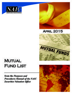 AprilMutual Fund List from the Purposes and Procedures Manual of the NAIC