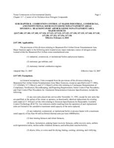 SUBCHAPTER B:  COMBUSTION CONTROL AT MAJOR INDUSTRIAL, COMMERCIAL, AND INSTITUTIONAL SOURCES IN OZONE NONATTAINMENT AREAS