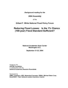 Actuarial science / Statistics / Hydrology / Physical geography / Gilbert F. White / Flood insurance / National Flood Insurance Program / Flood / 100-year flood / Flood control / Water / Risk