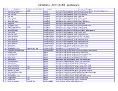 S1 Halesite - Amityville RR - Southbound Stop # 