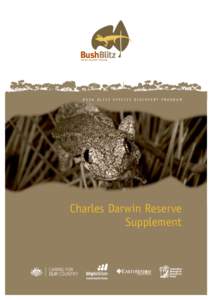 B u s h B l i t z S p e c i e s D i sc o v e r y Pr o g r a m  Charles Darwin Reserve Supplement  Contents