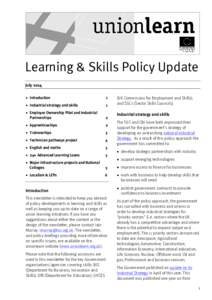 Learning & Skills Policy Update July 2014 • Introduction 1