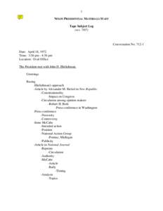 Vice Presidents of the United States / John Connally / Richard Nixon / John Ehrlichman / Richard Kleindienst / Robert Bork / Spiro Agnew / Politics of the United States / Law / United States