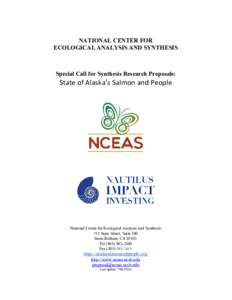       NATIONAL CENTER FOR  ECOLOGICAL ANALYSIS AND SYNTHESIS 