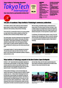 CONTENTS  Tokyo Institute of Technology Newsletter 4 Innovators and Innovations