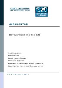 G20 MONITOR  Development and the G20 Mike Callaghan Robin Davies