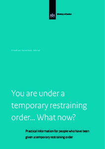 U heeft een huisverbod... Wat nu?  You are under a temporary restraining order... What now? Practical information for people who have been