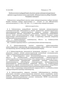 28. JuliNalunaarut nr. 798 Kukkunersiuisut naalagaaffimmit akuerisat aamma nalunaarsorneqarsimasut qularnaveeqqusiisarnerat akisussaanermullu sillimmasiisarnerat pillugit Kalaallit