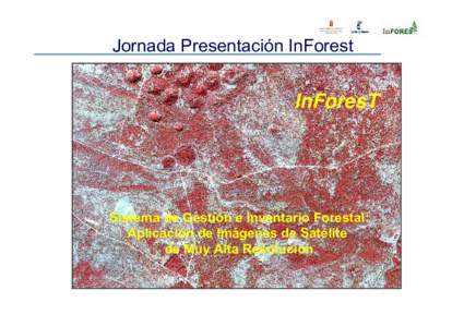 Jornada Presentación InForest  InForesT Sistema de Gestión e Inventario Forestal: Aplicación de Imágenes de Satélite