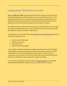 Medical Services Plan of British Columbia / E-card