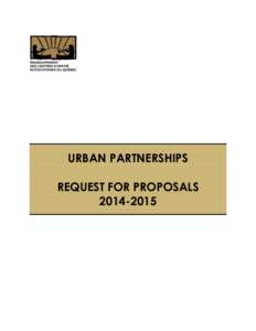 URBAN PARTNERSHIPS REQUEST FOR PROPOSALS[removed] Table des matières REQUEST FOR PROPOSALS .................................................................................................................. 5