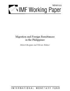 Development / Economics / International economics / Overseas Filipino / International relations / Gross domestic product / Economic results of migration / Remittances / Human migration / Economy of the Philippines