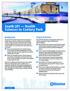 South LRT — Health Sciences to Century Park Background Project Overview