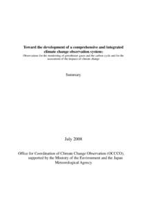 Global warming / Climate history / Adaptation to global warming / Greenhouse Gases Observing Satellite / IPCC Fourth Assessment Report / Intergovernmental Panel on Climate Change / Ocean observations / CLIMAT / Greenhouse gas / Climate change / Climatology / Environment