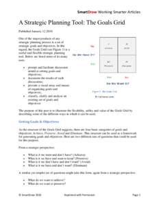 SmartDraw Working Smarter Articles  A Strategic Planning Tool: The Goals Grid Published JanuaryOne of the major products of any strategic planning process is a set of