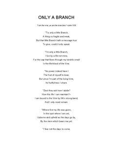 ONLY A BRANCH 