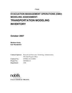 FINAL  EVACUATION MANAGEMENT OPERATIONS (EMO)