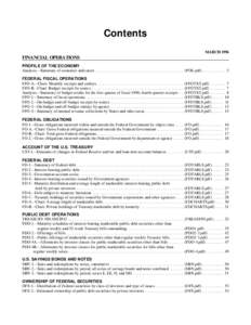 Contents MARCH 1996 FINANCIAL OPERATIONS PROFILE OF THE ECONOMY Analysis.--Summary of economic indicators . . . . . . . . . . . . . . . . . . . . . . . . . . . . . . . . . . . . . . . . . . . (POE.pdf). . . . . . . . . .