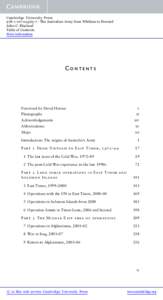 Cambridge University Press[removed]7 - The Australian Army from Whitlam to Howard John C. Blaxland Table of Contents More information