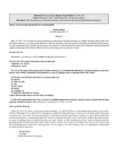 Document: Proposed Rule, Register Page Number: 28 IR 1520 Source: February 1, 2005, Indiana Register, Volume 28, Number 5 Disclaimer: This document was created from the files used to produce the official CD-ROM Indiana R