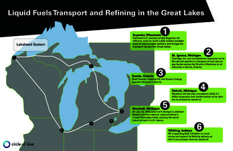 Liquid Fuels Transport and Refining in the Great Lakes Superior, Wisconsin 1  Calumet LLC, owners of the Superior oil