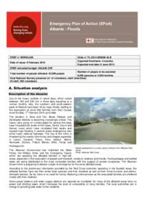 Emergency Plan of Action (EPoA) Albania : Floods DREF n° MDRAL005 Date of issue: 6 February 2015