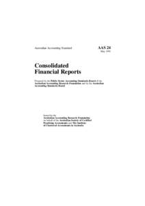 Australian Accounting Standard  AAS 24 May[removed]Consolidated